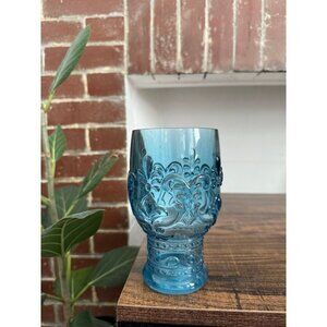 Blue Embossed Goblet cup